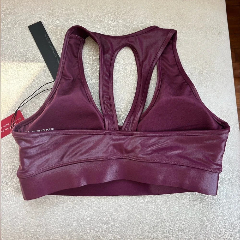 Carbon38 Action Bra 2.0 Takara Shine Pickled Beet Small NWT - Picture 4 of 11